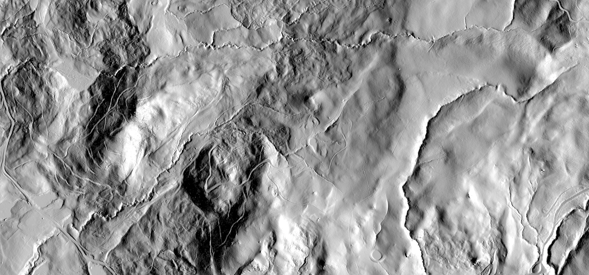Terrain data relief visualization.