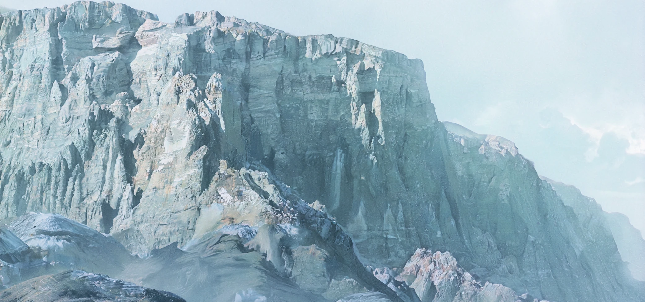 Pale terrain and mountain visual used for portfolio coherence.