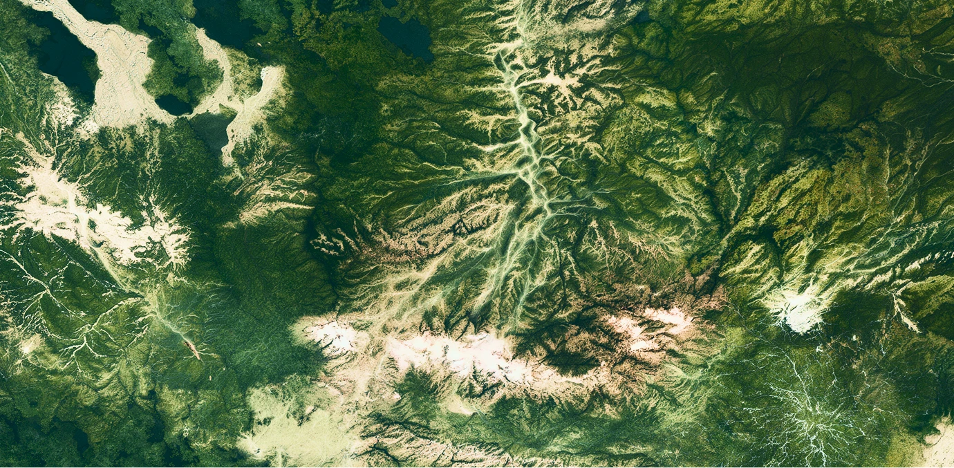 Custom property presentation terrain visualization.