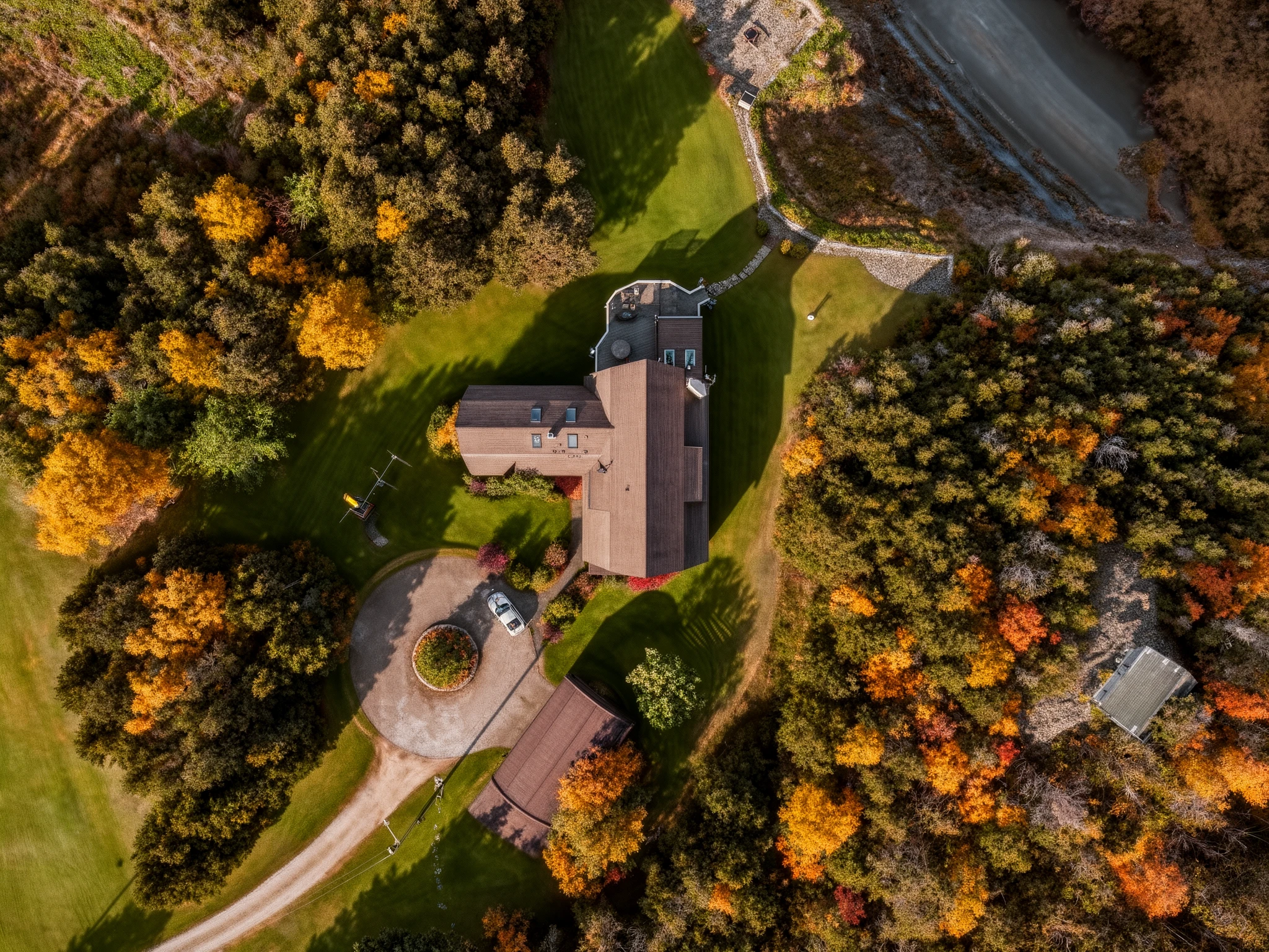 Drone-like property view showing land perspective and setting.